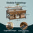 Lift-Top Coffee Table - Wood - Brown and Black - Open and Hidden Storage with X-Shaped Bars