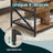 Lift-Top Coffee Table - Wood - Brown and Black - Open and Hidden Storage with X-Shaped Bars