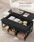Lift-Top Coffee Table - MDF - Charcoal Gray and Black - Open and Hidden Storage