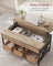 Lift-Top Coffee Table - Wood - Natural Finish - Open and Hidden Storage with X-Shaped Design