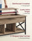 Lift-Top Coffee Table - Wood - Natural Finish - Open and Hidden Storage with X-Shaped Design