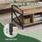 Lift-Top Coffee Table - Wood - White - Open and Hidden Storage with X-Shaped Bars