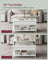 Lift-Top Coffee Table - Wood - Brown - Open and Hidden Storage with X-Shaped Bars