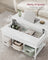 Lift-Top Coffee Table - Wood - Brown - Open and Hidden Storage with X-Shaped Bars