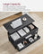 Lift Top Coffee Table - Engineered Wood - Charcoal Grey - With Storage Drawers and Hidden Compartments