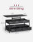 Lift Top Coffee Table - Engineered Wood - Charcoal Grey - With Storage Drawers and Hidden Compartments