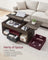 Lift Top Coffee Table - Wood - Ash Brown - With 2 Drawers and Hidden Compartments