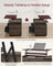 Lift Top Coffee Table - Wood - Ash Brown - With 2 Drawers and Hidden Compartments