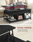 Lift-Top Coffee Table - Wood - Natural Finish - Open and Hidden Storage with X-Shaped Design