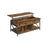 Lift-Top Coffee Table - Wood - Natural Finish - Open and Hidden Storage with X-Shaped Design