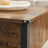 Coffee Table - Steel - Rustic Brown and Black - Folding Top with Hidden Storage and Mesh Shelf