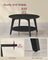 2-Tier Round Coffee Table - Engineered Wood - Charcoal Grey