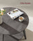 Round Coffee Table - Engineered Wood - Misty Grey - 2-Tier with Storage