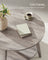 Round Coffee Table - Wood - Heather Greige - 2-Tier Design with Storage