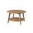 2-Tier Round Coffee Table - Wood and MDF - Honey Brown - with Storage
