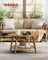 2-Tier Round Coffee Table - Wood and MDF - Honey Brown - with Storage