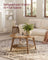 2-Tier Round Coffee Table - Wood and MDF - Honey Brown - with Storage