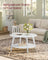 Round Coffee Table - Wood - Snow White - 2-Tier Design with Storage