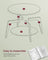 Round Coffee Table - Wood - Snow White - 2-Tier Design with Storage