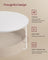 Round Coffee Table - Metal - Matte White - With Storage Basket
