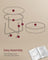 Round Coffee Table - Metal - Matte White - With Storage Basket