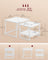 Nesting Tables Set of 2 - Wood - Cloud White - LED Lights