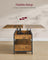 Lift Top Coffee Table - Wood - Rustic Brown - Hidden Compartments and Storage Drawers