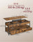 Lift Top Coffee Table - Wood - Rustic Brown - Hidden Compartments and Storage Drawers