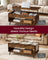 Lift-Top Dining Table - 37.2L - Particleboard - Hidden Compartment