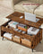 Lift-Top Dining Table - 37.2L - Particleboard - Hidden Compartment