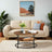 Round Coffee Table - Metal - Rustic Brown