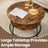 Round Coffee Table - Metal - Rustic Brown