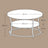 Round Coffee Table - Metal - Rustic Brown