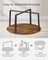 Round Coffee Table - Metal - Rustic Brown - Easy to Assemble