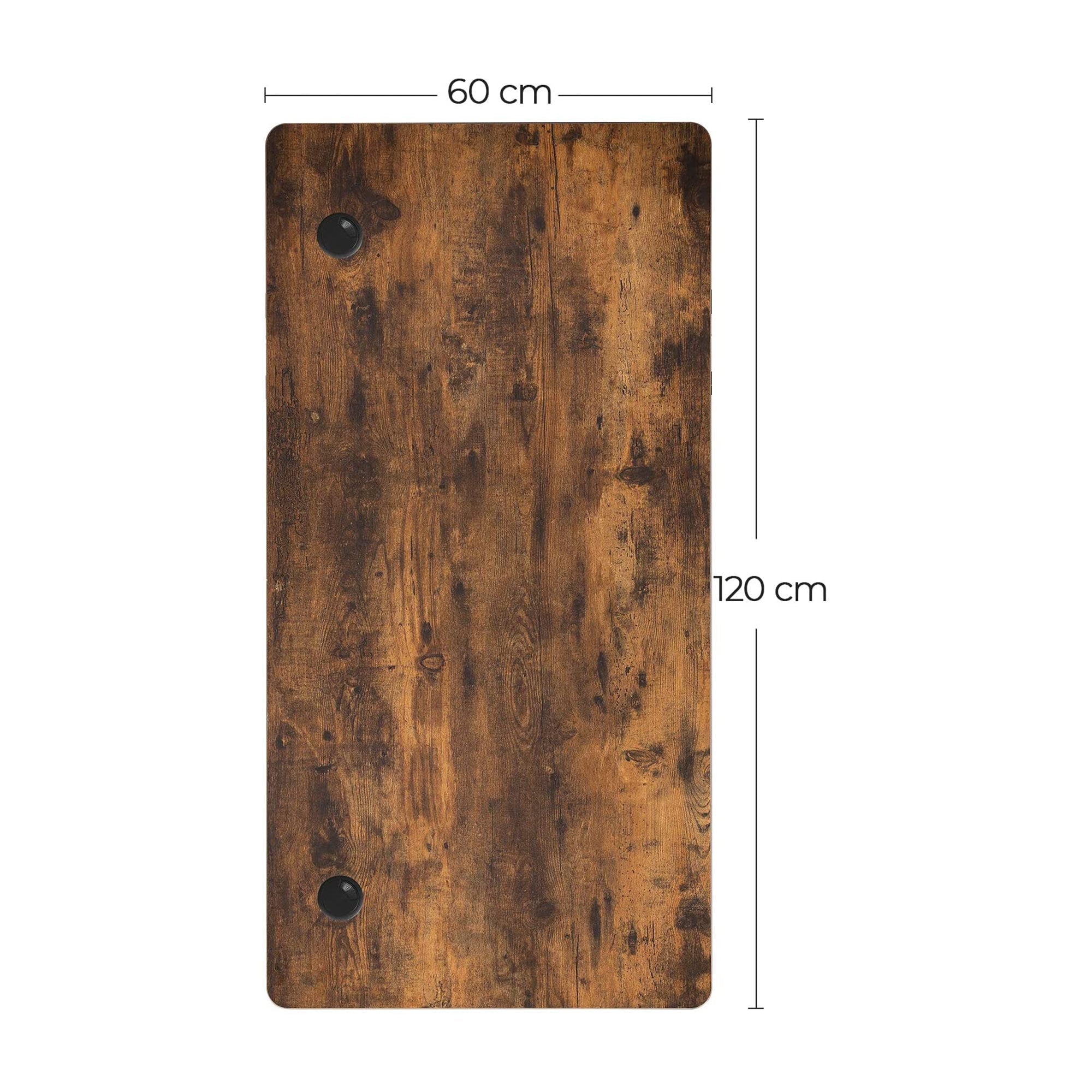Writing Desk Top - MDF - Rustic Brown - Electric Standing Desk Compatible with Rounded Corners and Smooth Edges