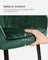 Dining Chair - Velvet - Grey - Upholstered with Armrests