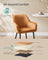 Dining Chair - Velvet - Caramel Brown - Upholstered with Armrests