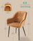 Dining Chair - Velvet - Caramel Brown - Upholstered with Armrests