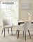 Dining Chair - Velvet - Grey - Upholstered with Armrests and Metal Legs