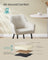 Dining Chair - Velvet - Grey - Upholstered with Armrests and Metal Legs