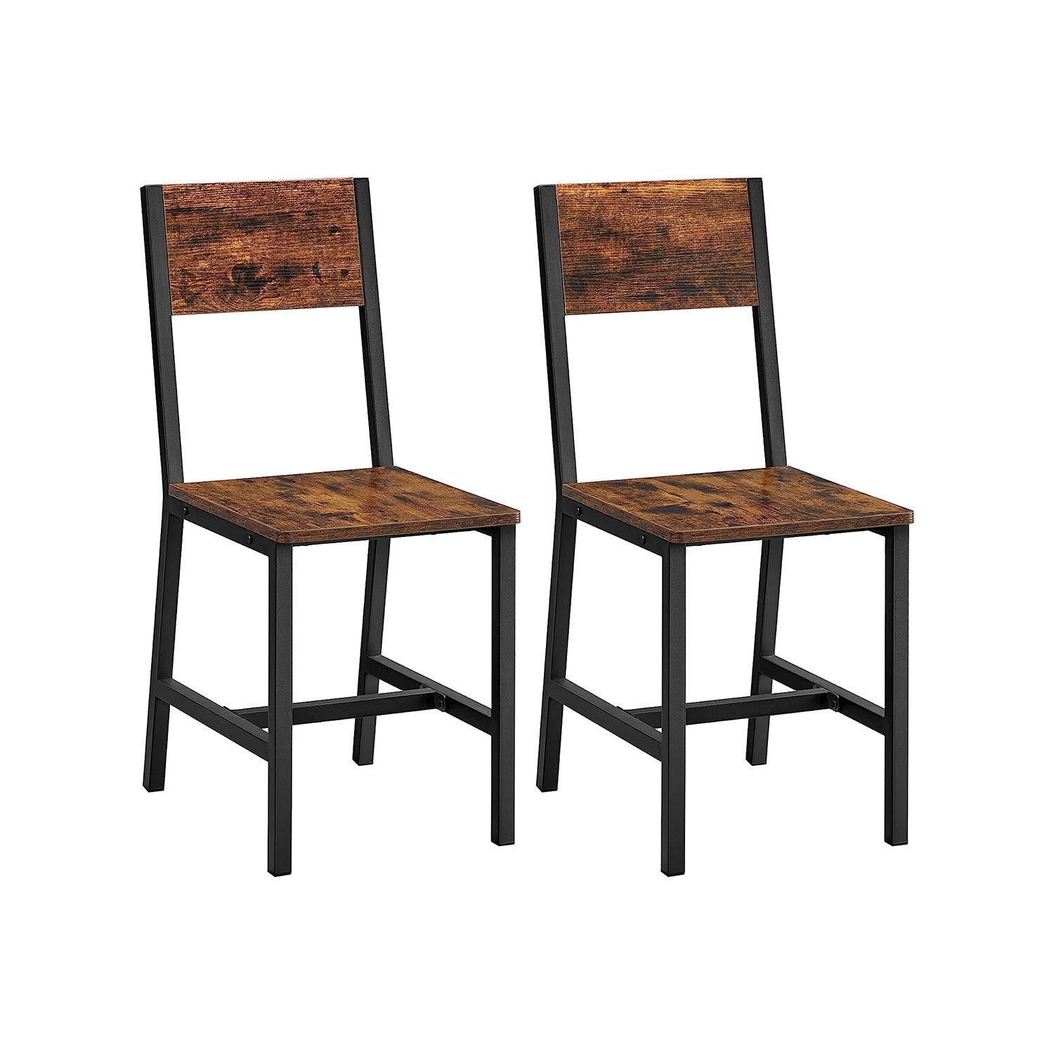 Dining Chair Set of 2 - Steel Frame - Versatile for Dining Room