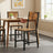 Set of 2 Rustic Brown and Black Kitchen Chairs - Steel Frame - Stylish Back Design