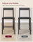 Set of 2 Dining Chairs - Steel Frame - Charcoal Grey