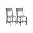 Set of 2 Dining Chairs - Steel Frame - Heather Greige