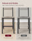 Set of 2 Dining Chairs - Steel Frame - Heather Greige
