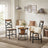 Industrial Dining Chairs - Steel Frame - Rustic Brown & Black - Ergonomic Design