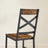 Industrial Dining Chairs - Steel Frame - Rustic Brown & Black - Ergonomic Design