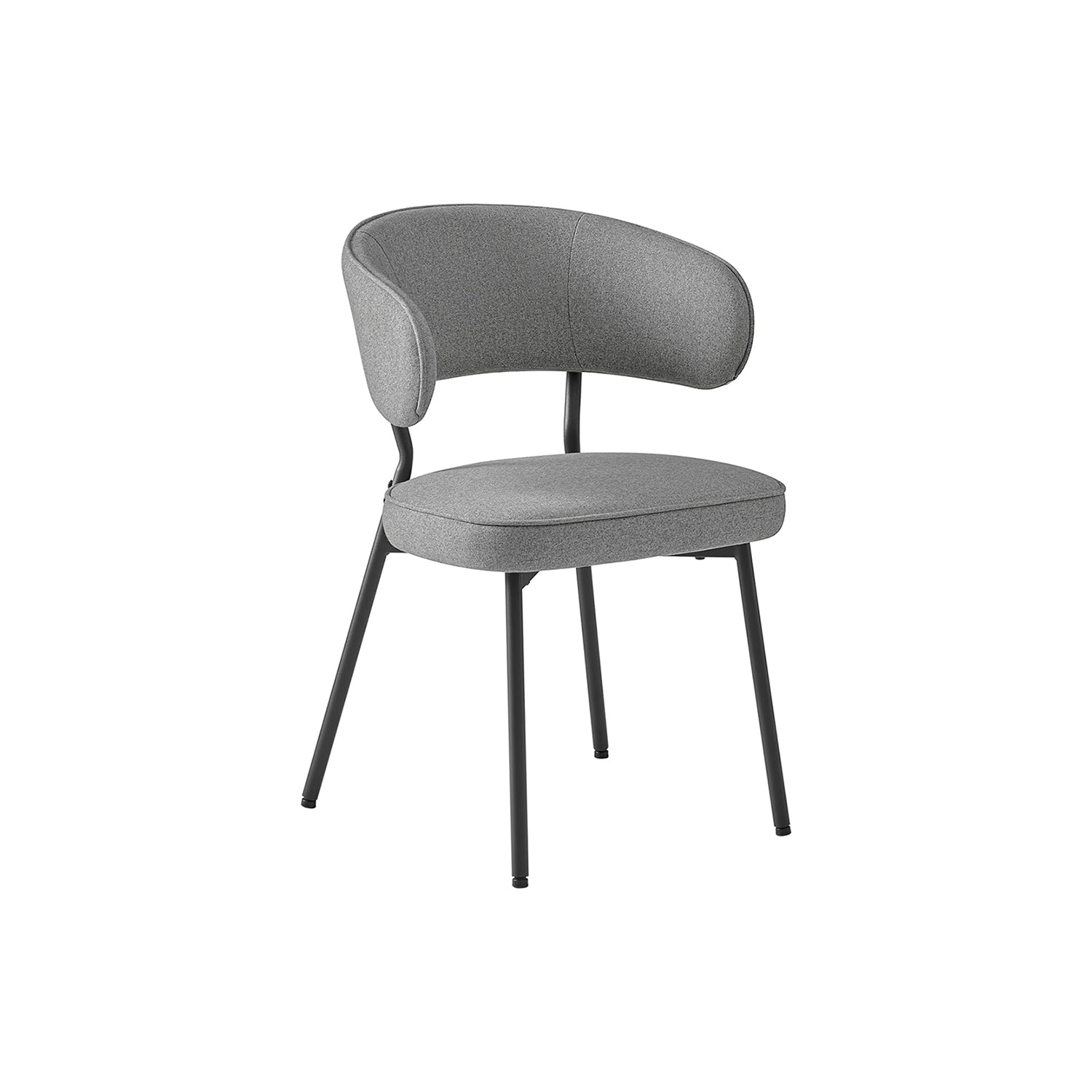 Upholstered Dining Chair - Fabric - Dark Grey
