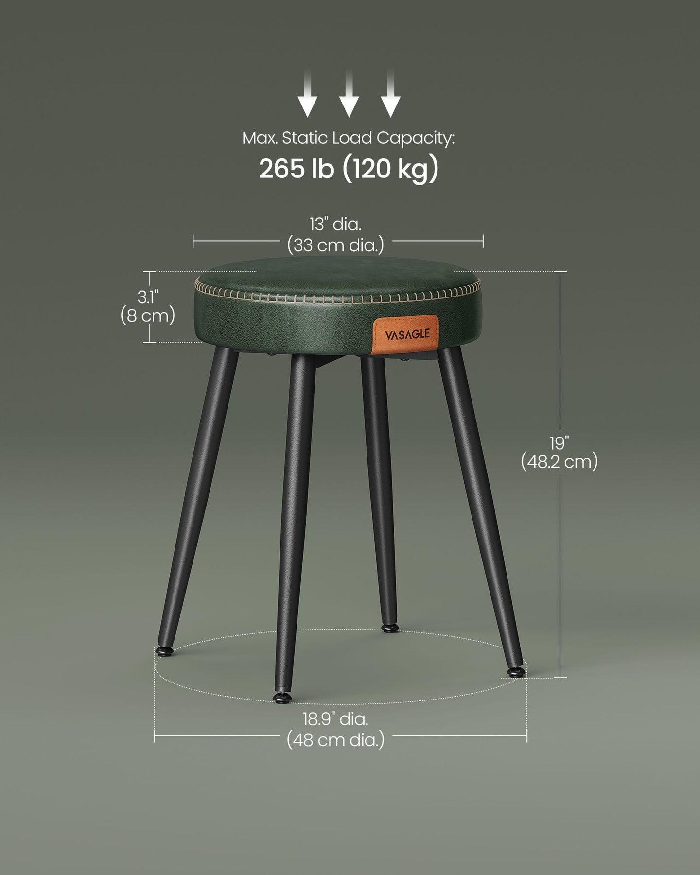Dining Chair - Synthetic Leather - Mid-Century Modern