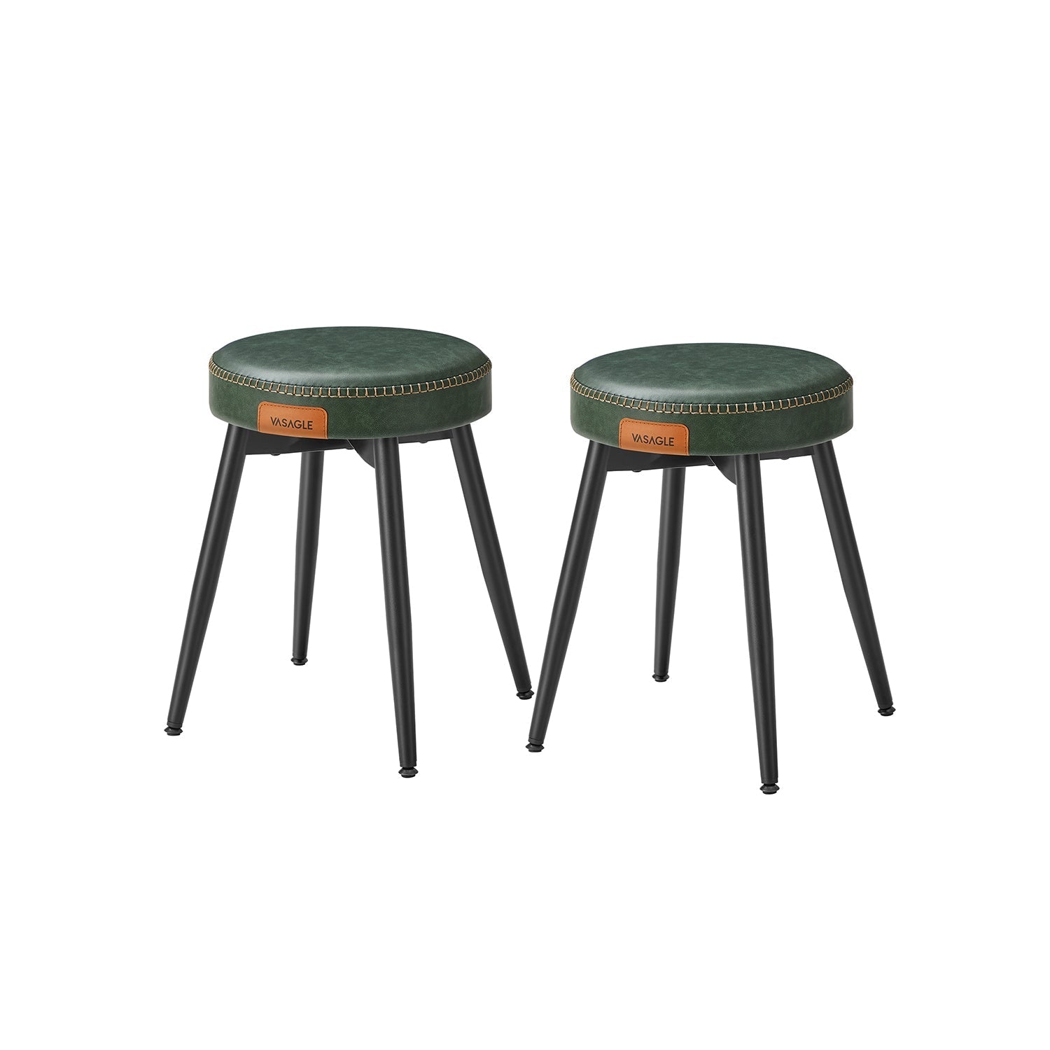 Dining Chairs Set of 2 - Synthetic Leather - Upholstered